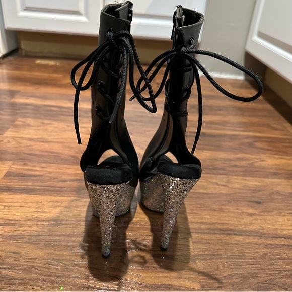 Pleaser open toe platform stiletto booties. BRAND NEW NEVER WORN! Size 6. NWT!! - Picture 9 of 11